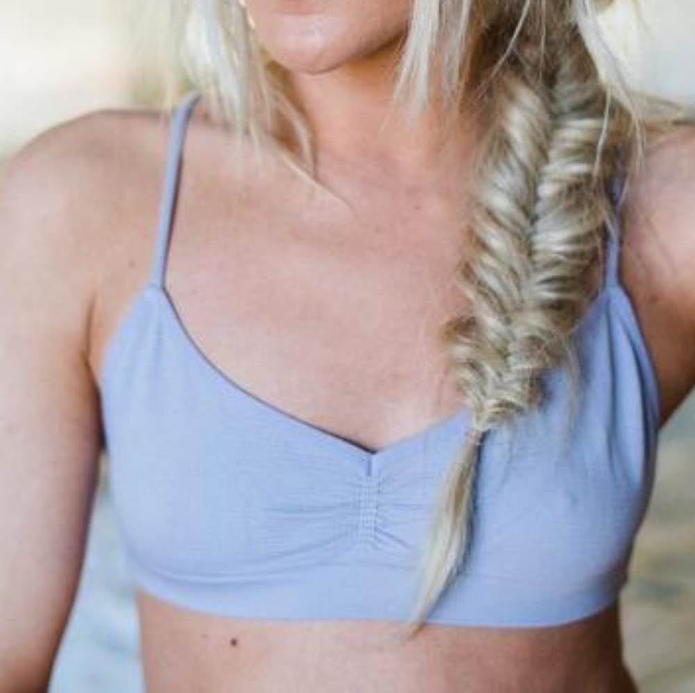 Strappy Back Starburst Bralette - Smokey Lilac - Picture 3 of 8